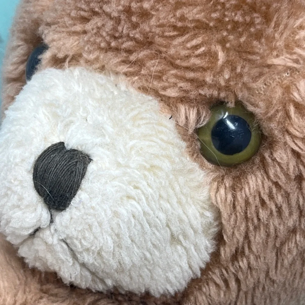 Vintage Jointed Plush Brown Tan Shelf Teddy Bear 12”